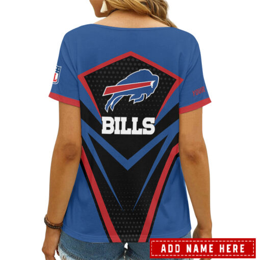 Buffalo Bills Personalized V-neck Women T-shirt AGCWTS279