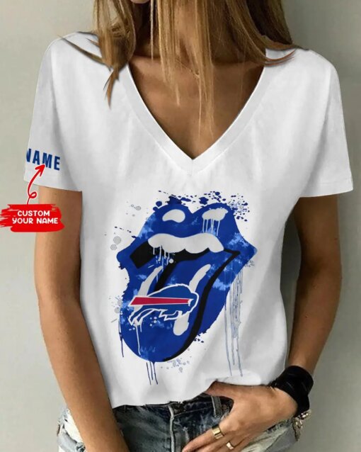 Buffalo Bills Personalized V-neck Women T-shirt BG501