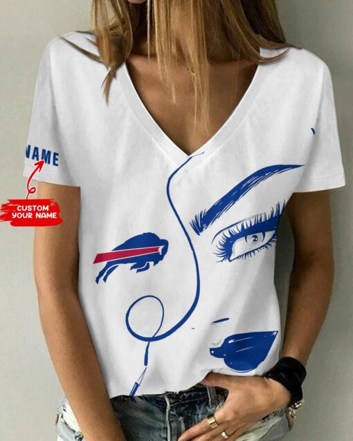 Buffalo Bills Personalized V-neck Women T-shirt BG510