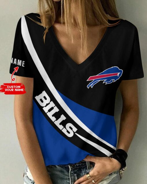 Buffalo Bills Personalized V-neck Women T-shirt BG545