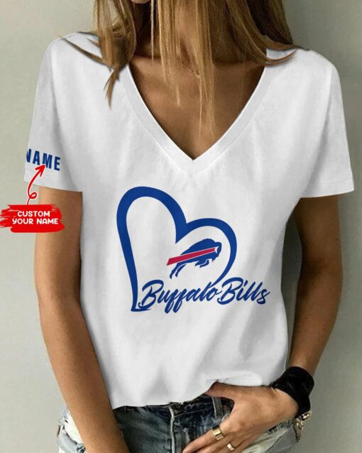 Buffalo Bills Personalized V-neck Women T-shirt BG562