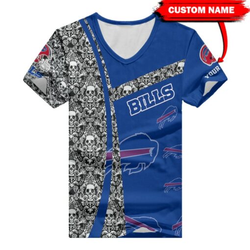 Buffalo Bills Personalized V-neck Women T-shirt BG596