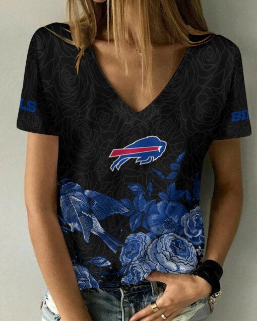 Buffalo Bills Summer V-neck Women T-shirt BG187