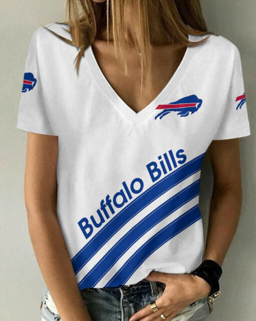 Buffalo Bills Summer V-neck Women T-shirt BG424