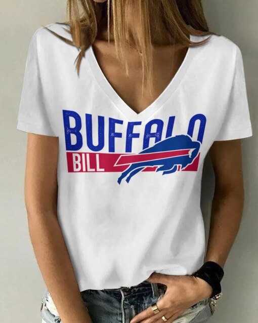 Buffalo Bills V-neck Women T-shirt AGC64