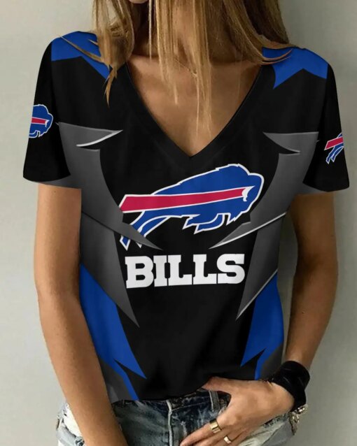 Buffalo Bills V-neck Women T-shirt BG708