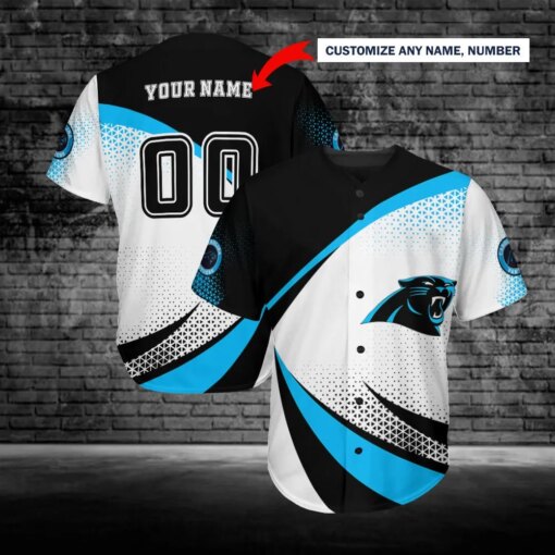 Carolina Panthers Personalized Baseball Jersey 229