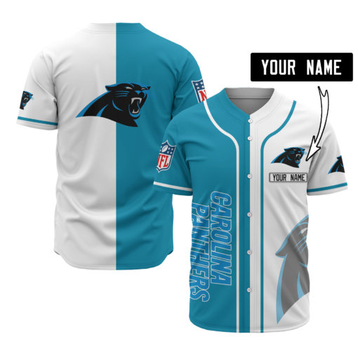 Carolina Panthers Personalized Baseball Jersey 518