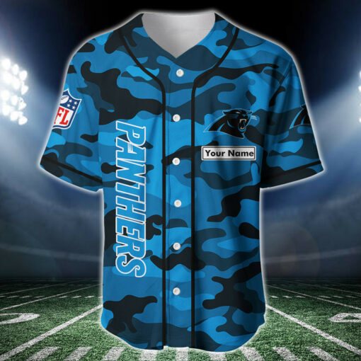 Carolina Panthers Personalized Baseball Jersey BG222