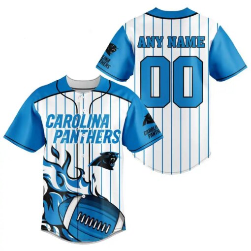 Carolina Panthers Personalized Baseball Jersey BG732