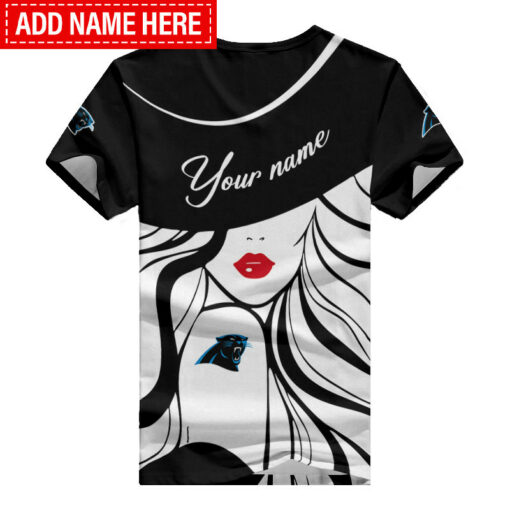 Carolina Panthers Personalized Summer V-neck Women T-shirt 150