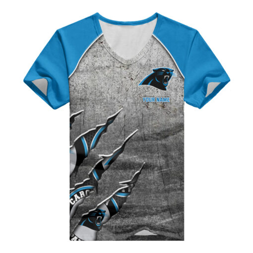 Carolina Panthers Personalized V-neck Women T-shirt BG999