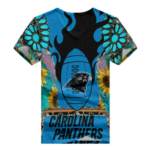 Carolina Panthers Summer V-neck Women T-shirt 125