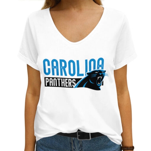 Carolina Panthers V-neck Women T-shirt AGC65