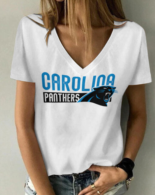 Carolina Panthers V-neck Women T-shirt AGC65