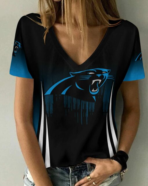 Carolina Panthers V-neck Women T-shirt BG865