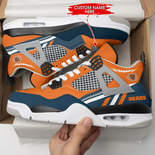 Chicago Bears Personalized AJ4 Sneaker BG136