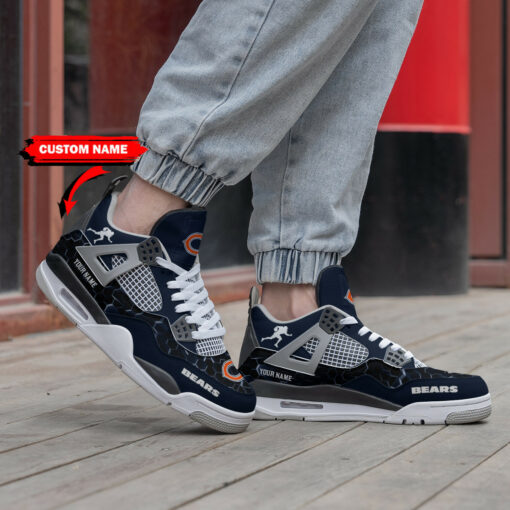 Chicago Bears Personalized AJ4 Sneaker BG167