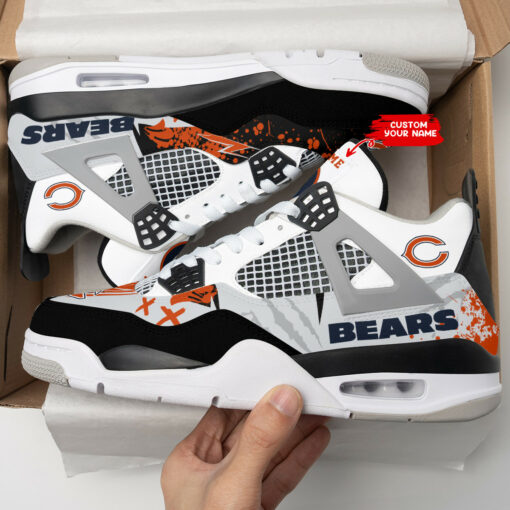 Chicago Bears Personalized AJ4 Sneaker BG188