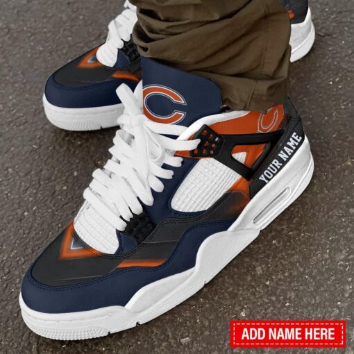 Chicago Bears Personalized AJ4 Sneaker BG266