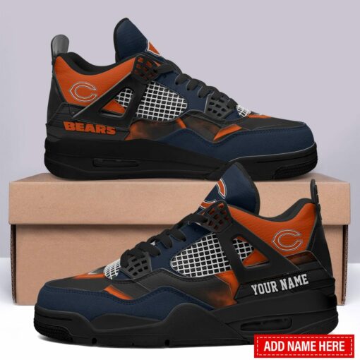 Chicago Bears Personalized AJ4 Sneaker BG266