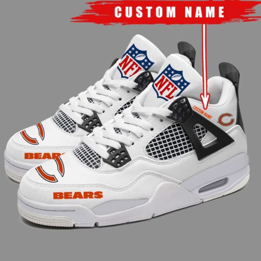 Chicago Bears Personalized AJ4 Sneaker BG277