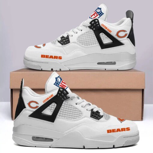 Chicago Bears Personalized AJ4 Sneaker BG277