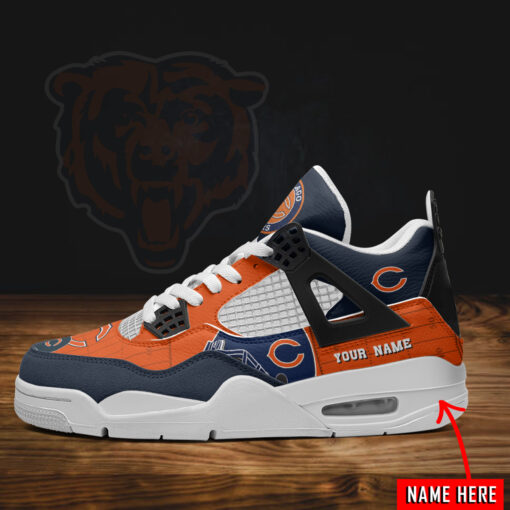 Chicago Bears Personalized AJ4 Sneaker BG317