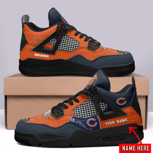 Chicago Bears Personalized AJ4 Sneaker BG317