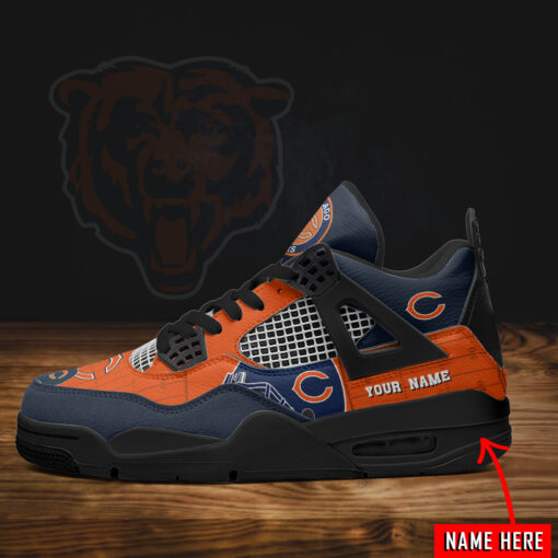 Chicago Bears Personalized AJ4 Sneaker BG317