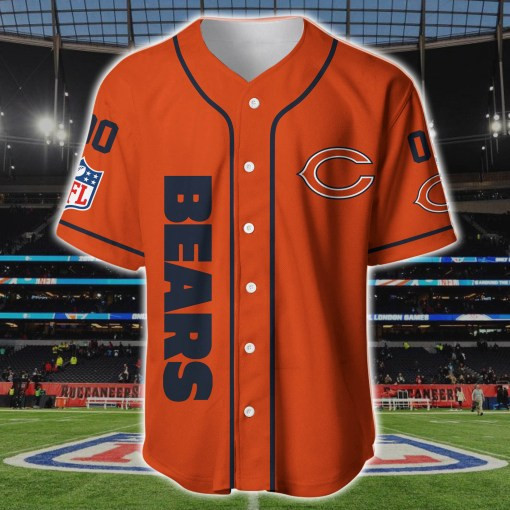 Chicago Bears Personalized Baseball Jersey BG193