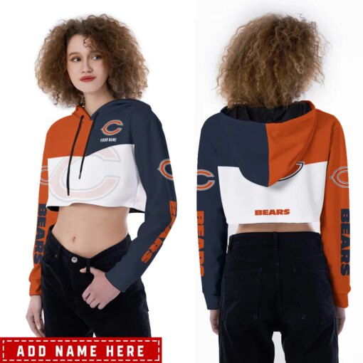 Chicago Bears Personalized Combo Croptop Hoodie And Leggings AZCLG082+AZC2CHD082