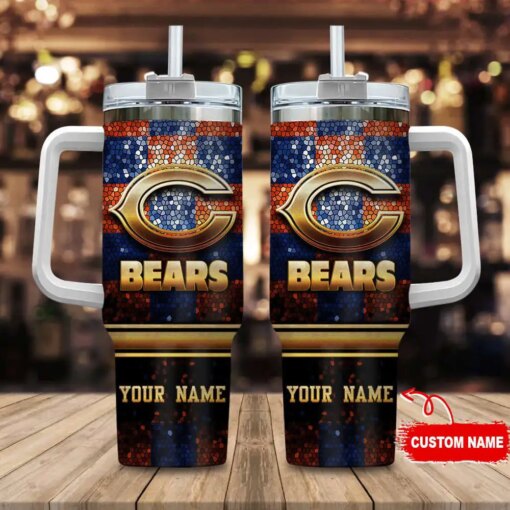 Chicago Bears Personalized Limited Edition Sport Fan Gift 40oz Tumbler AZC40OZT084