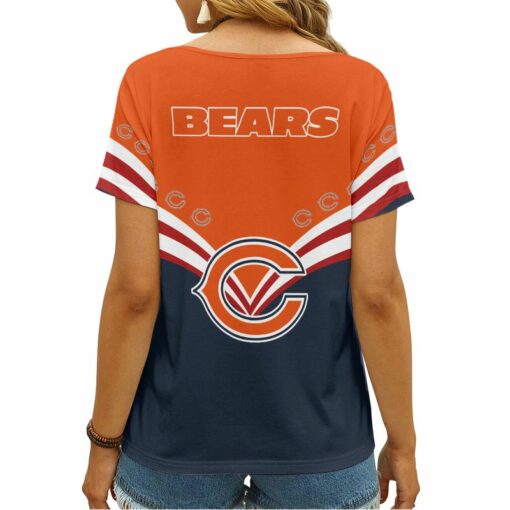 Chicago Bears Personalized V-neck Women T-shirt