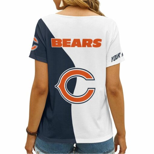 Chicago Bears Personalized V-neck Women T-shirt