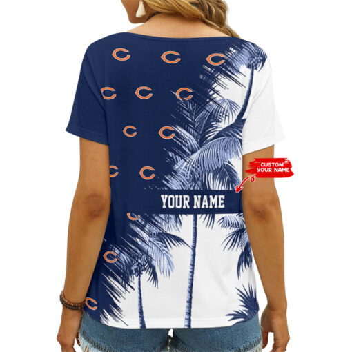 Chicago Bears Personalized V-neck Women T-shirt AGCWTS174