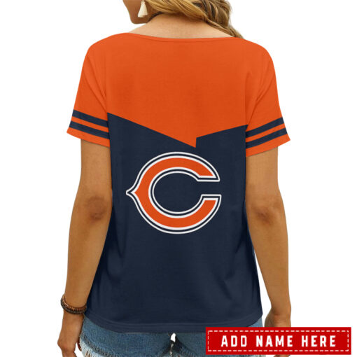 Chicago Bears Personalized V-neck Women T-shirt AGCWTS246