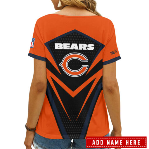 Chicago Bears Personalized V-neck Women T-shirt AGCWTS282