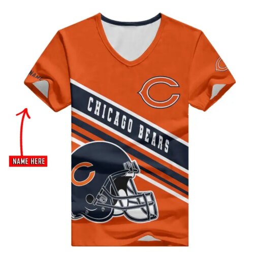 Chicago Bears Personalized V-neck Women T-shirt BG871