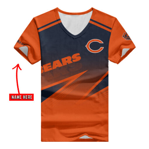 Chicago Bears Personalized V-neck Women T-shirt BG990