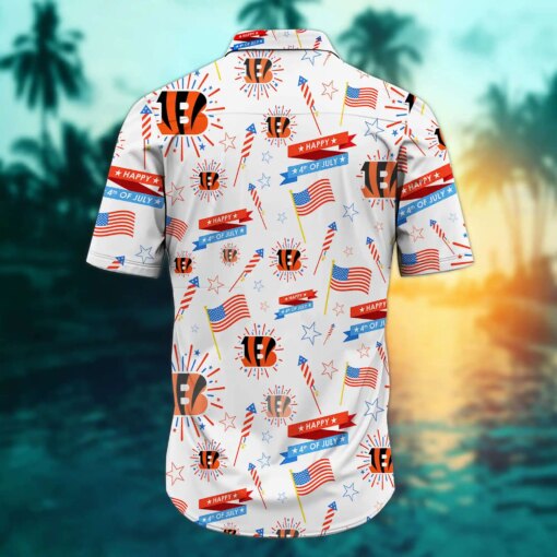 Cincinnati Bengals - Happy 4th Of July Button Shirt BB892