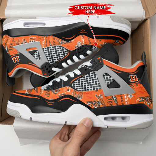 Cincinnati Bengals Personalized AJ4 Sneaker BG122