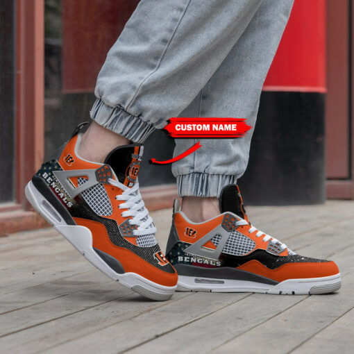 Cincinnati Bengals Personalized AJ4 Sneaker BG169