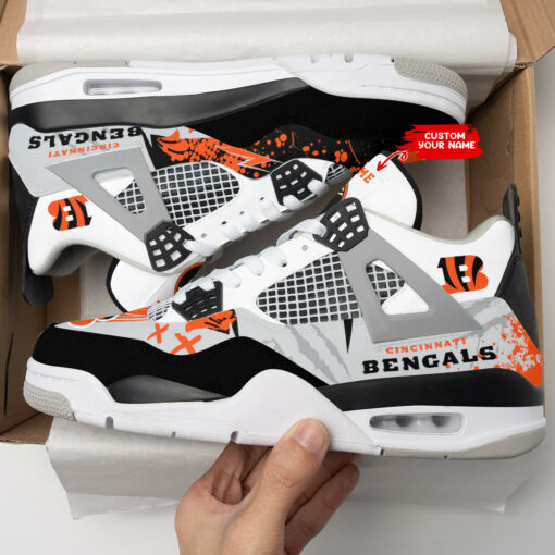 Cincinnati Bengals Personalized AJ4 Sneaker BG189