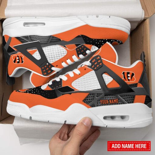 Cincinnati Bengals Personalized AJ4 Sneaker BG262