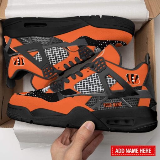 Cincinnati Bengals Personalized AJ4 Sneaker BG262