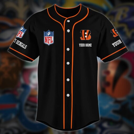 Cincinnati Bengals Personalized Baseball Jersey AZCBJS105