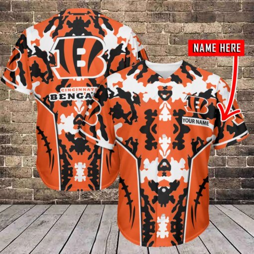 Cincinnati Bengals Personalized Baseball Jersey BG240