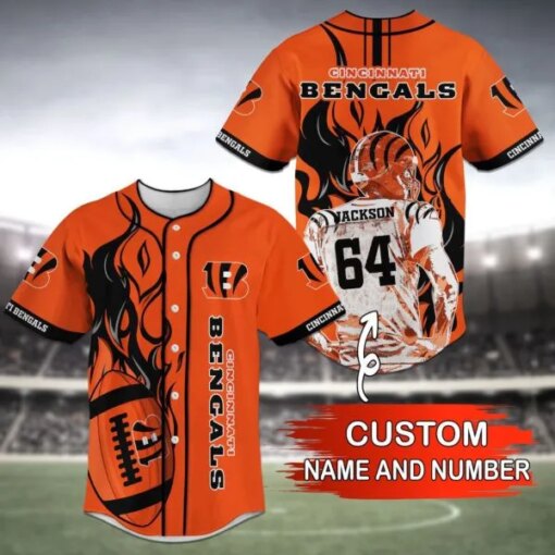 Cincinnati Bengals Personalized Baseball Jersey BG26