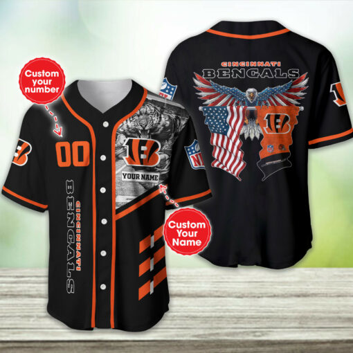 Cincinnati Bengals Personalized Baseball Jersey BG394